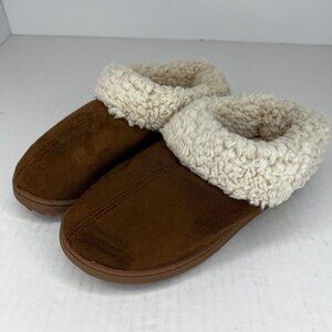 Cozy Mountain Womens 551477BBPL Chestnut Memory Foam Slip On Size 7-8M Fur Clogs